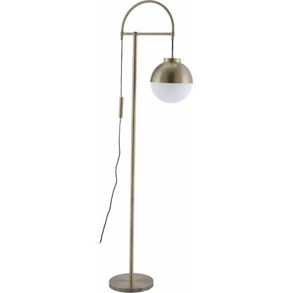Waterloo Floor Lamp White & Brushed Bronze