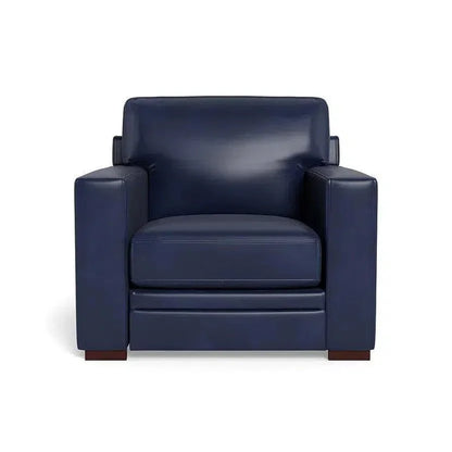 Waverly Leather Track Arms Club Chair