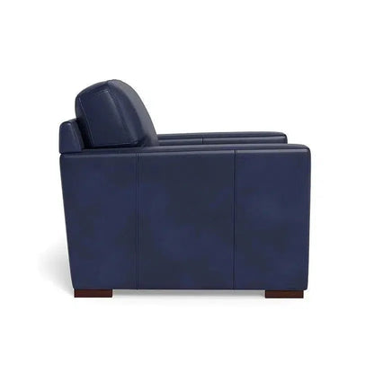 Waverly Leather Track Arms Club Chair