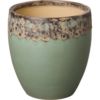 Weather Resistant Ceramic Round Planter
