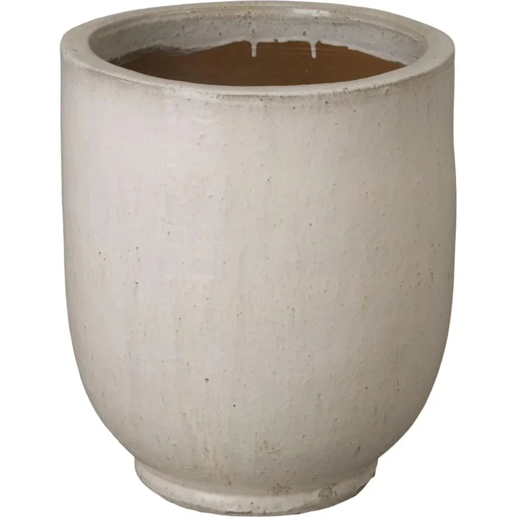 Weather Resistant Round Ceramic Planter