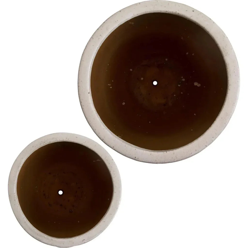 Weather Resistant Round Ceramic Planter