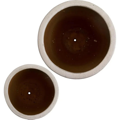 Weather Resistant Round Ceramic Planter