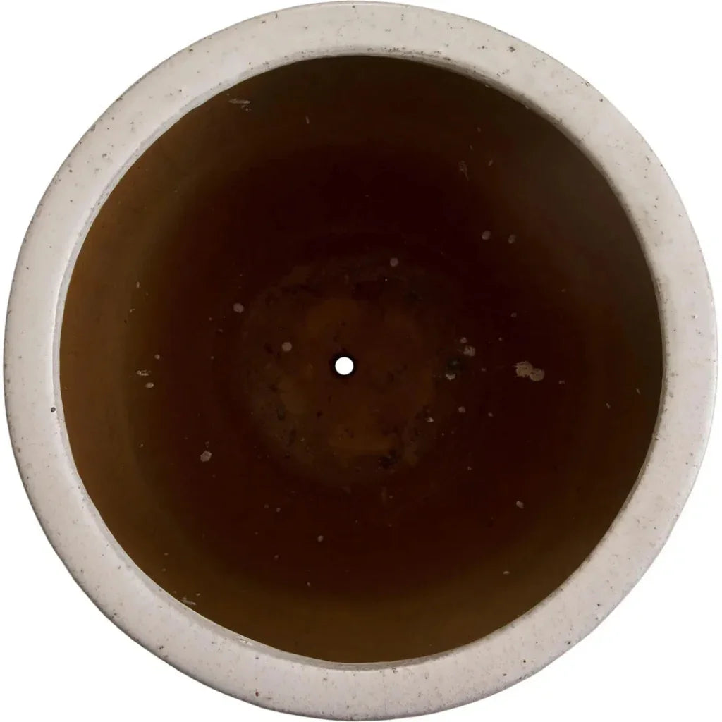 Weather Resistant Round Ceramic Planter