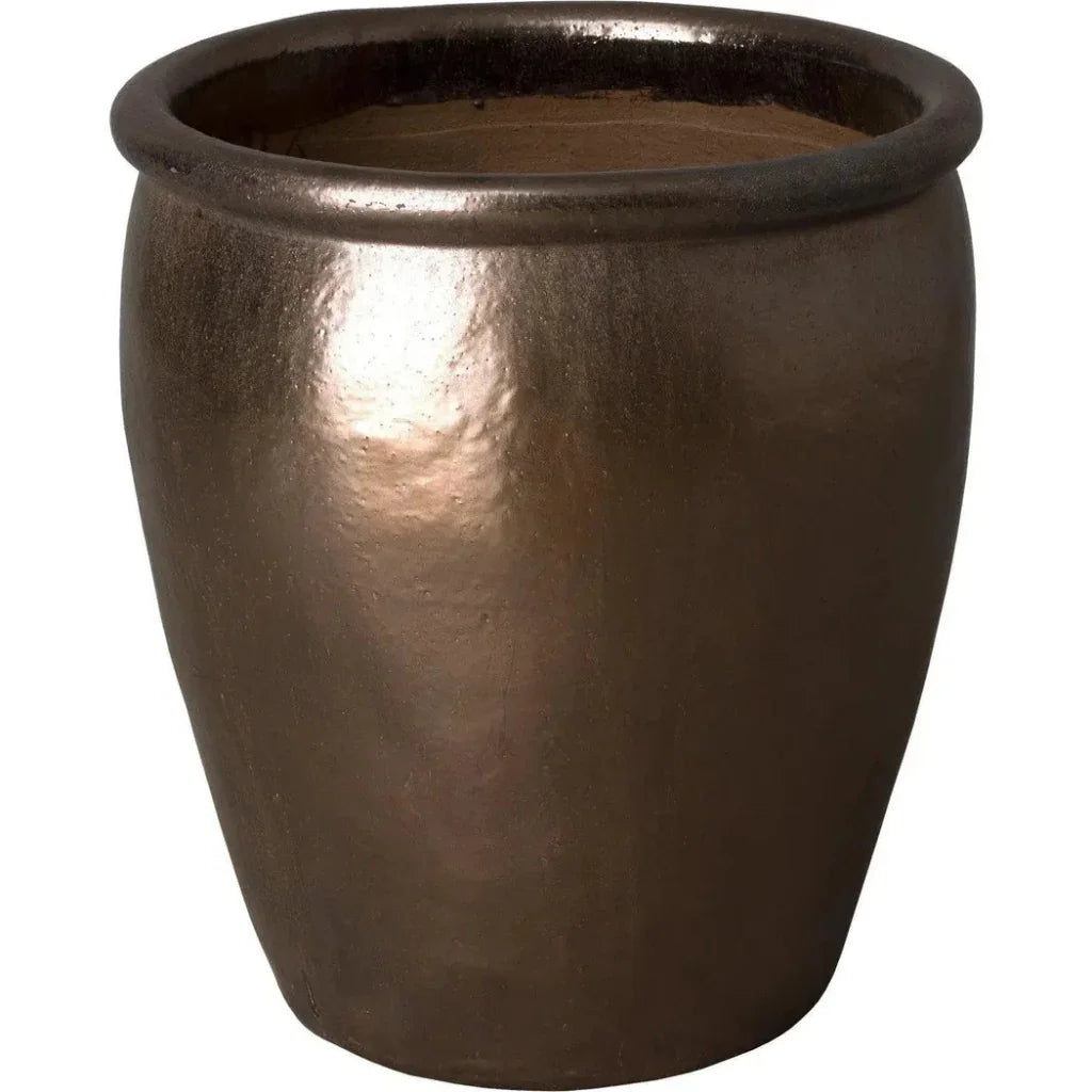 Weather Resistant Round Ceramic Pot