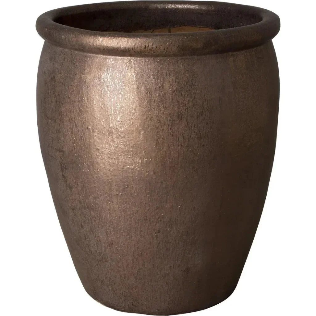 Weather Resistant Round Ceramic Pot