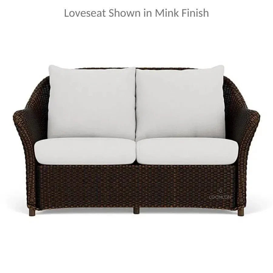 Weekend Retreat Wicker Loveseat with Rocker Set 3PC