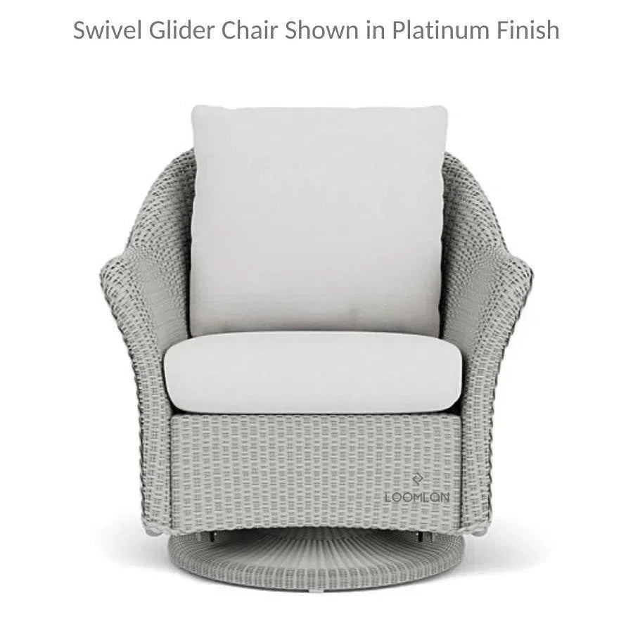 Weekend Retreat Swivel Lounge Chair with Ottoman