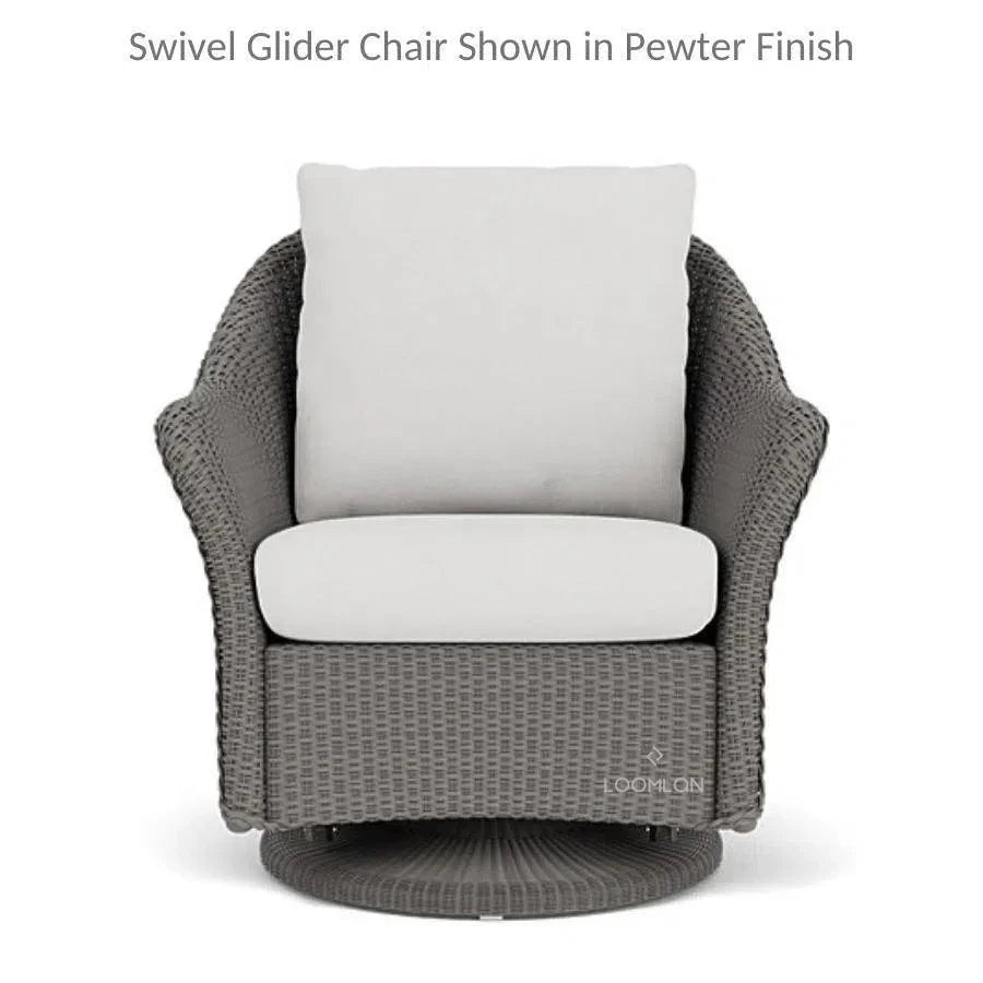 Weekend Retreat Swivel Lounge Chair with Ottoman