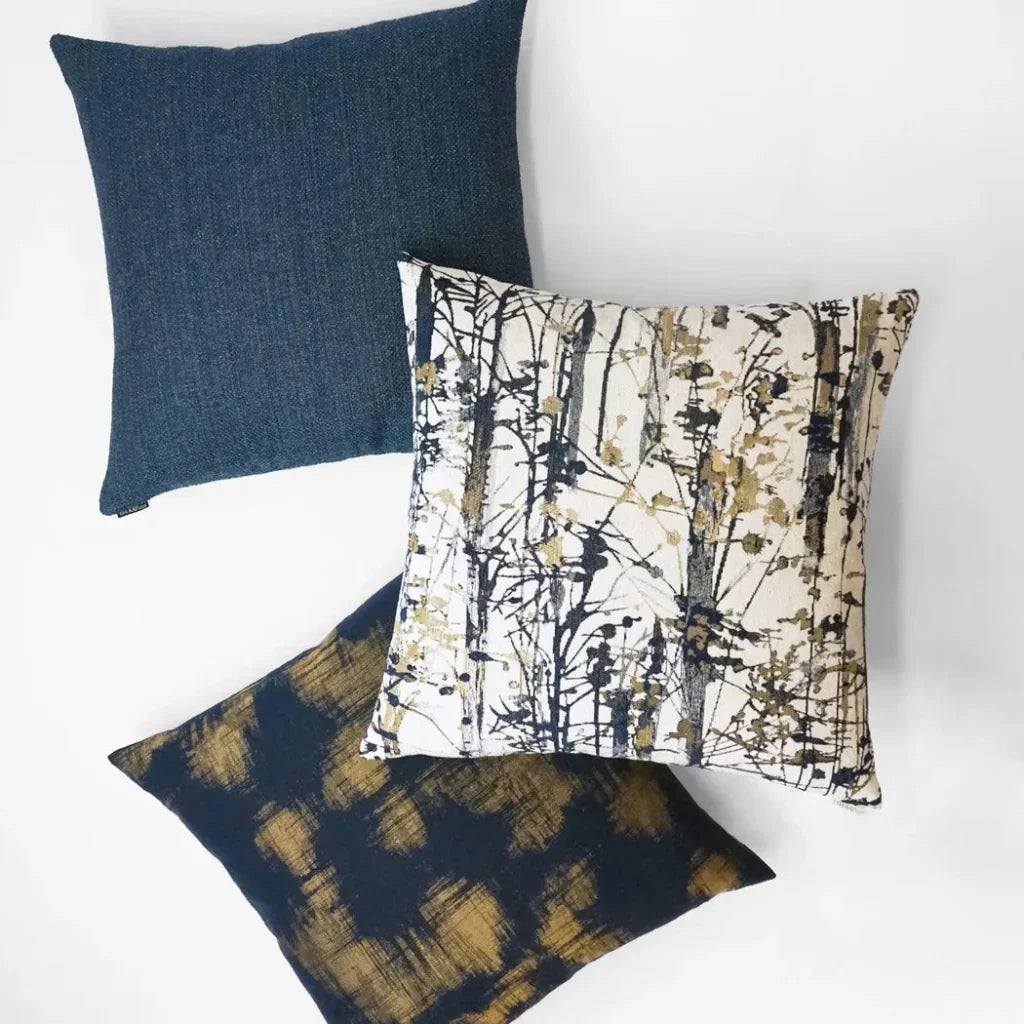Wellford Blue Blue Throw Pillow With Insert