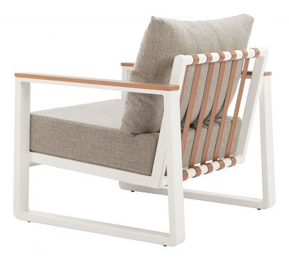 Welt Olefin Fabric Outdoor Armchair