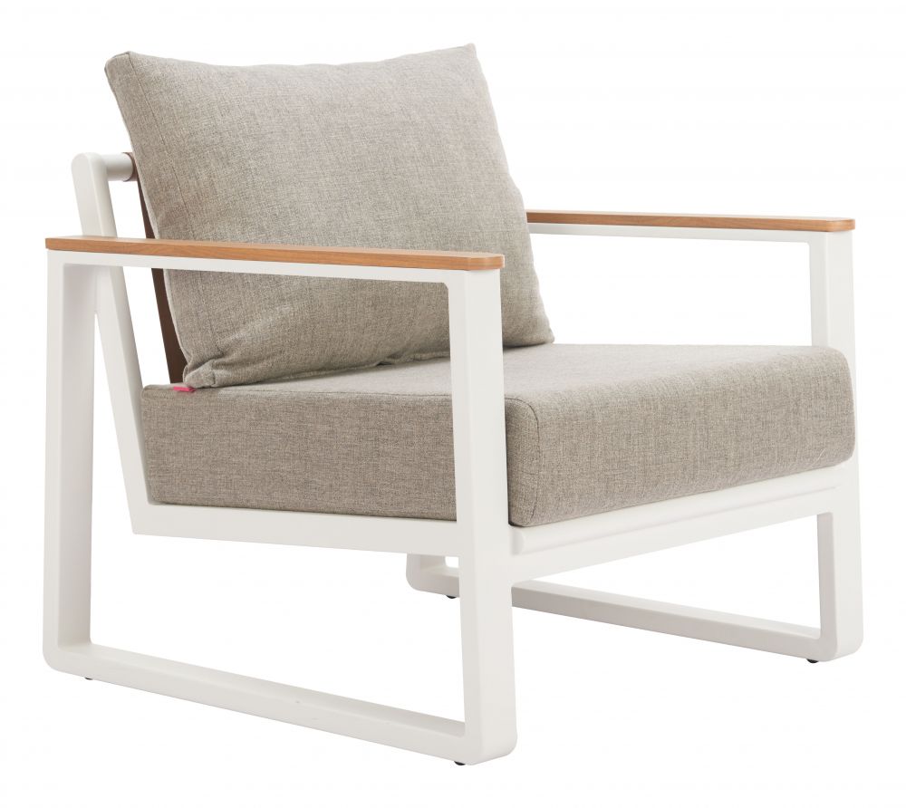 Welt Olefin Fabric Outdoor Armchair