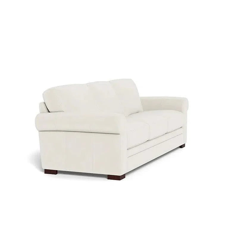 Wenton Mondern Leather Couch Rolled Arms