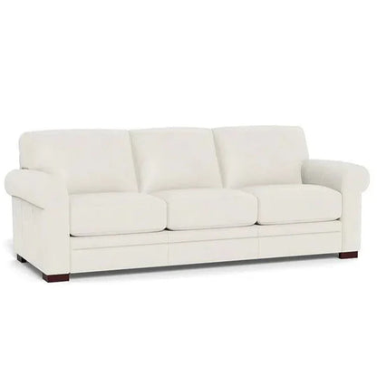 Wenton Mondern Leather Couch Rolled Arms