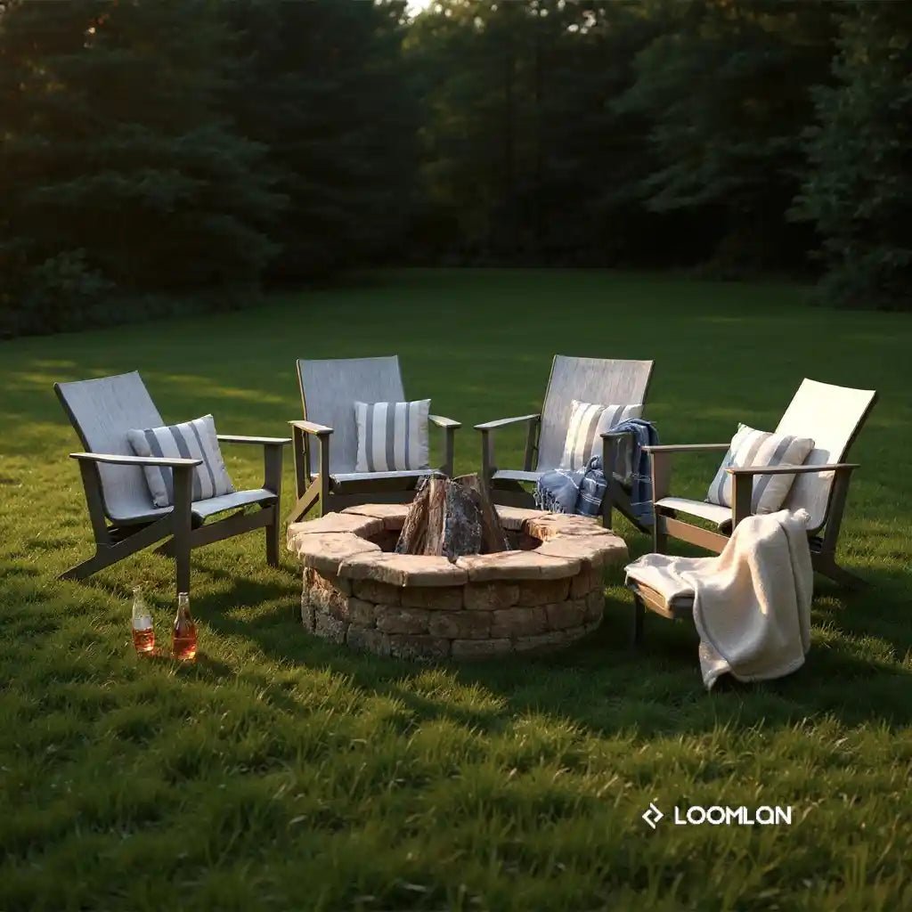 Wexler MGP Sling Chat Height Outdoor Arm Chair