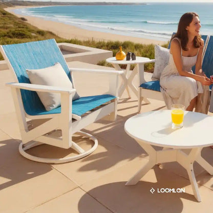 Wexler MGP Sling Chat Height Swivel Outdoor Rocker