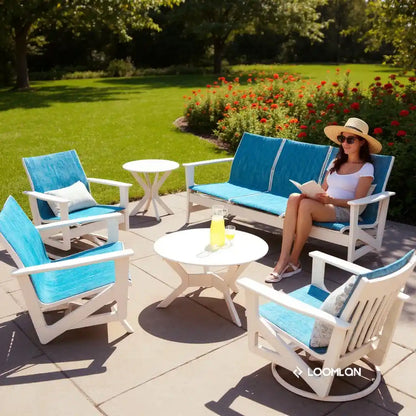 Wexler MGP Sling Chat Height Swivel Outdoor Rocker