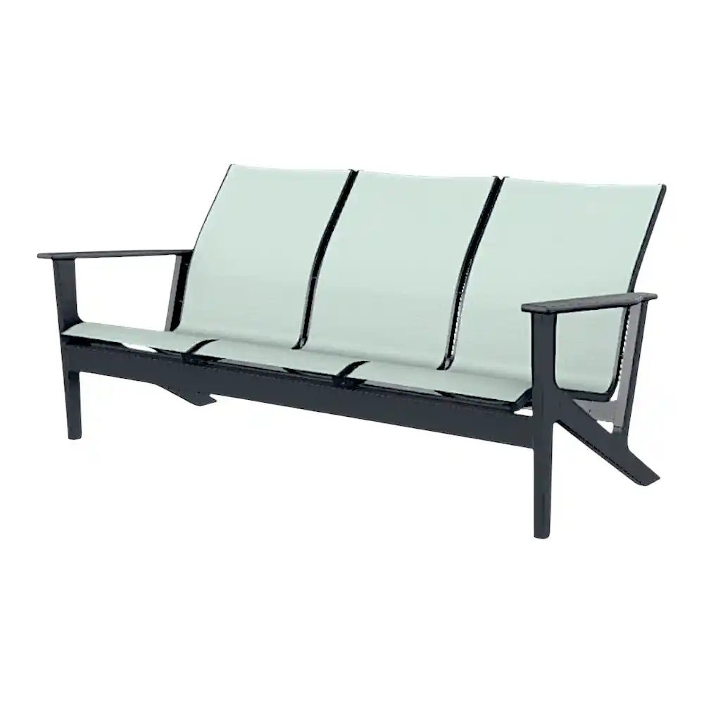 Wexler MGP Sling Chat Height Three-Seat Outdoor Sofa