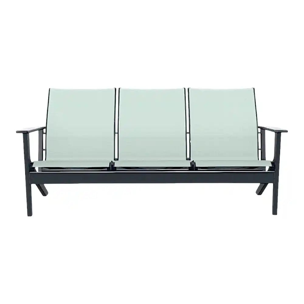 Wexler MGP Sling Chat Height Three-Seat Outdoor Sofa