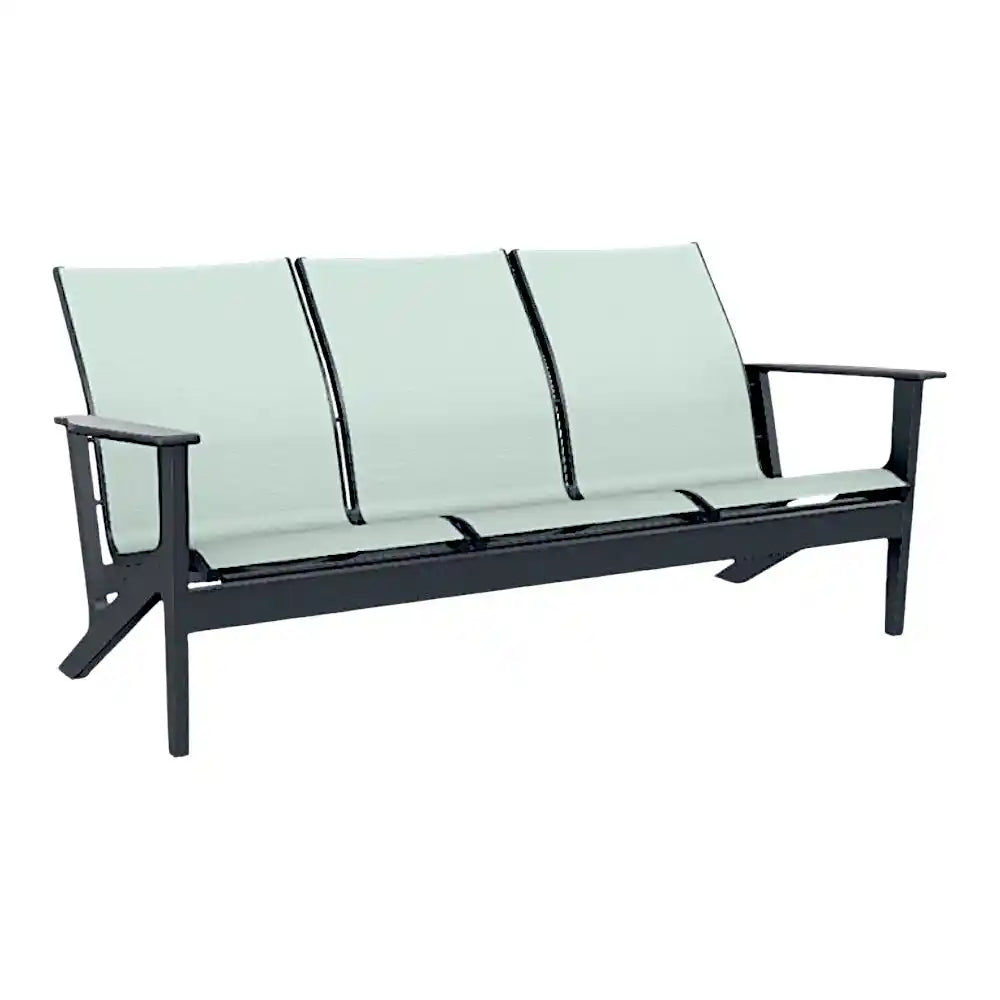 Wexler MGP Sling Chat Height Three-Seat Outdoor Sofa
