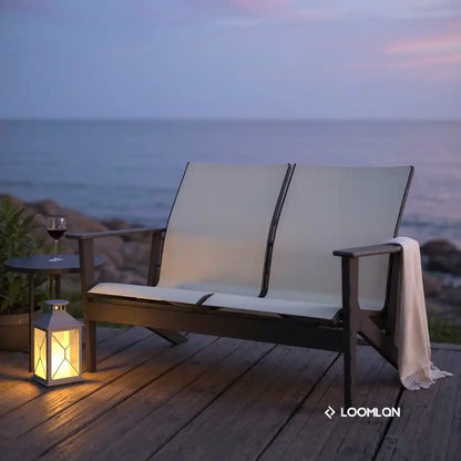 Wexler MGP Sling Chat Height Two-Seat Outdoor Loveseat