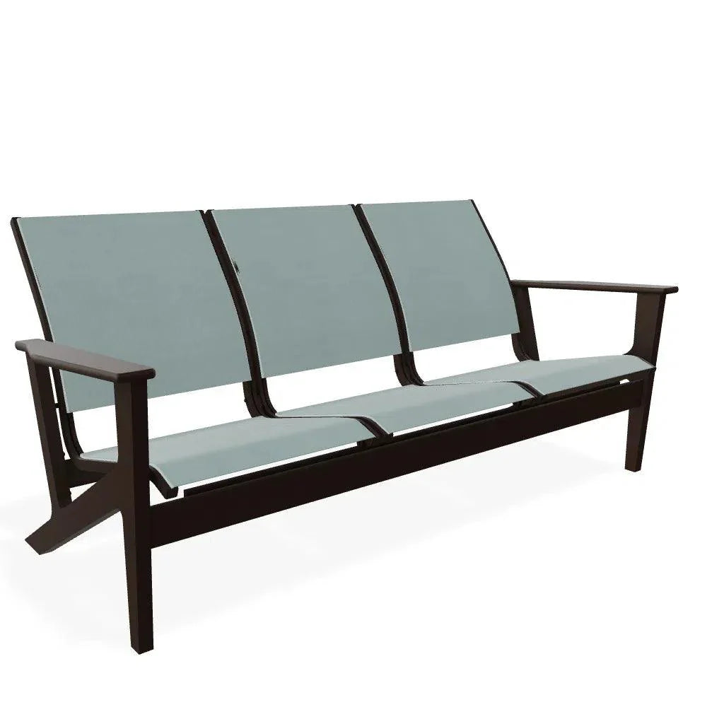 Wexler Sling Chat Height Three-Seat Outdoor Sofa
