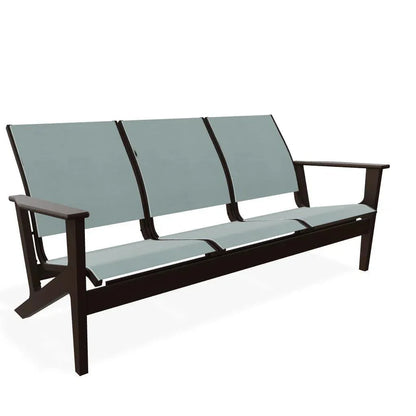 Wexler Sling Chat Height Three-Seat Outdoor Sofa