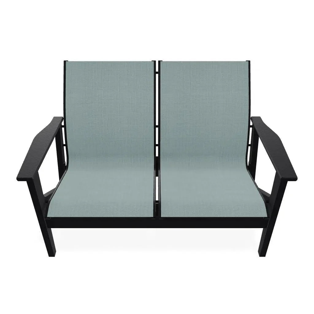 Wexler Sling Chat Height Two-Seat Outdoor Loveseat
