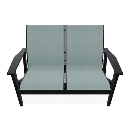 Wexler Sling Chat Height Two-Seat Outdoor Loveseat