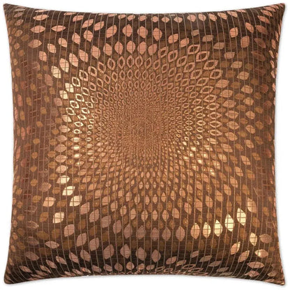 Whirl Copper Throw Pillow With Insert