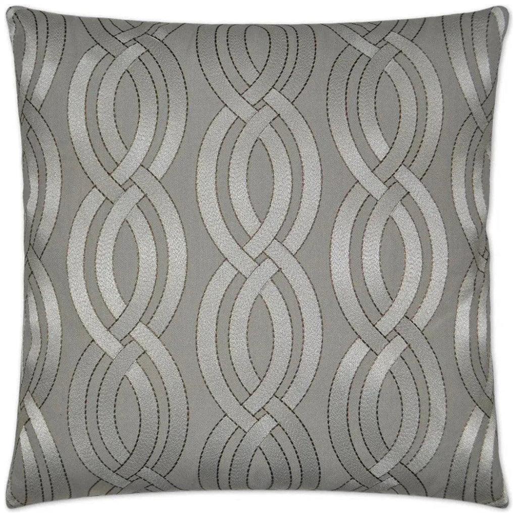 Winding Path Grey Throw Pillow With Insert