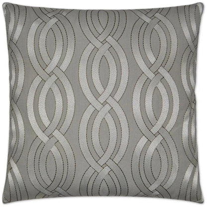 Winding Path Grey Throw Pillow With Insert