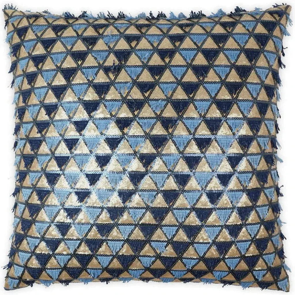 Wink Glam Textured Blue Large Throw Pillow Insert