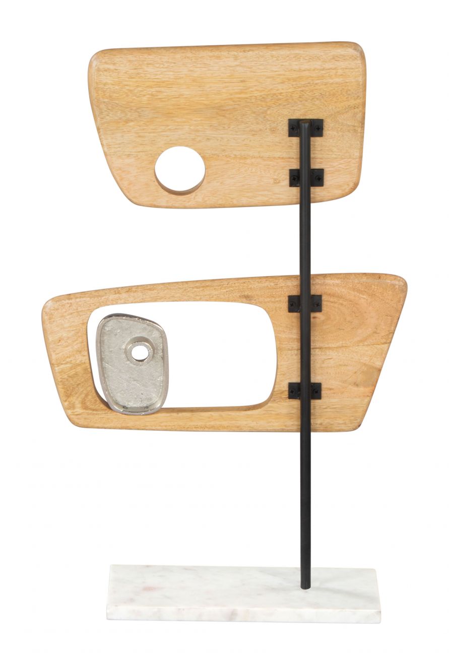 Wize Natural Wooden Table Sculpture
