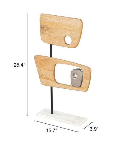 Wize Natural Wooden Table Sculpture