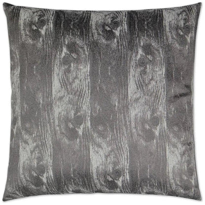 Woodgrain Ash Grey Throw Pillow With Insert
