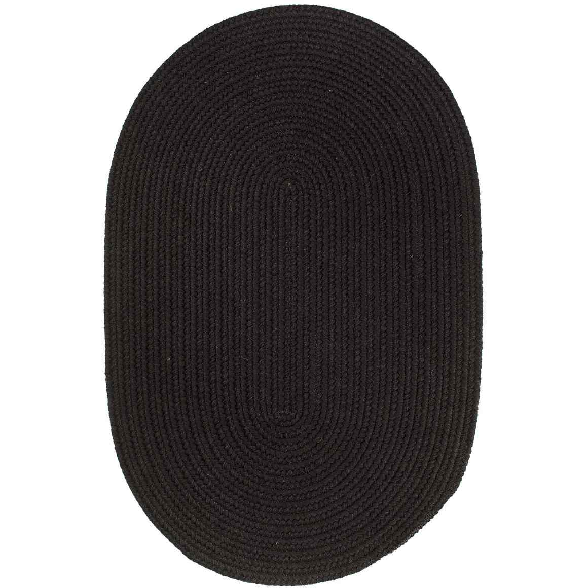 Wool Solids Braided Oval Area Rugs