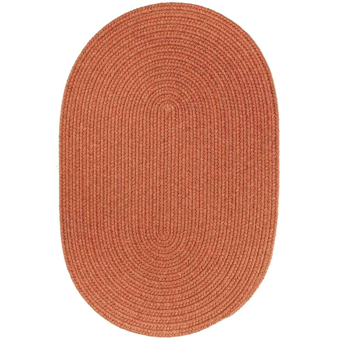 Wool Solids Braided Oval Area Rugs
