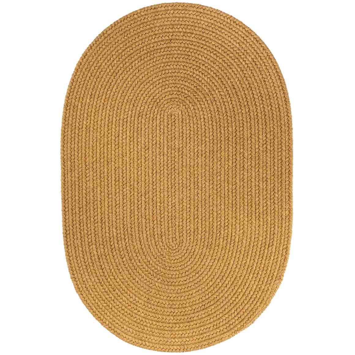 Wool Solids Braided Oval Area Rugs