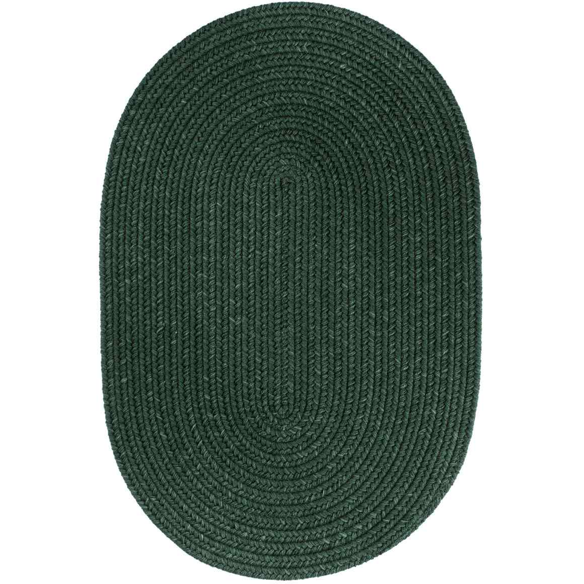 Wool Solids Braided Oval Reversible Area Rugs