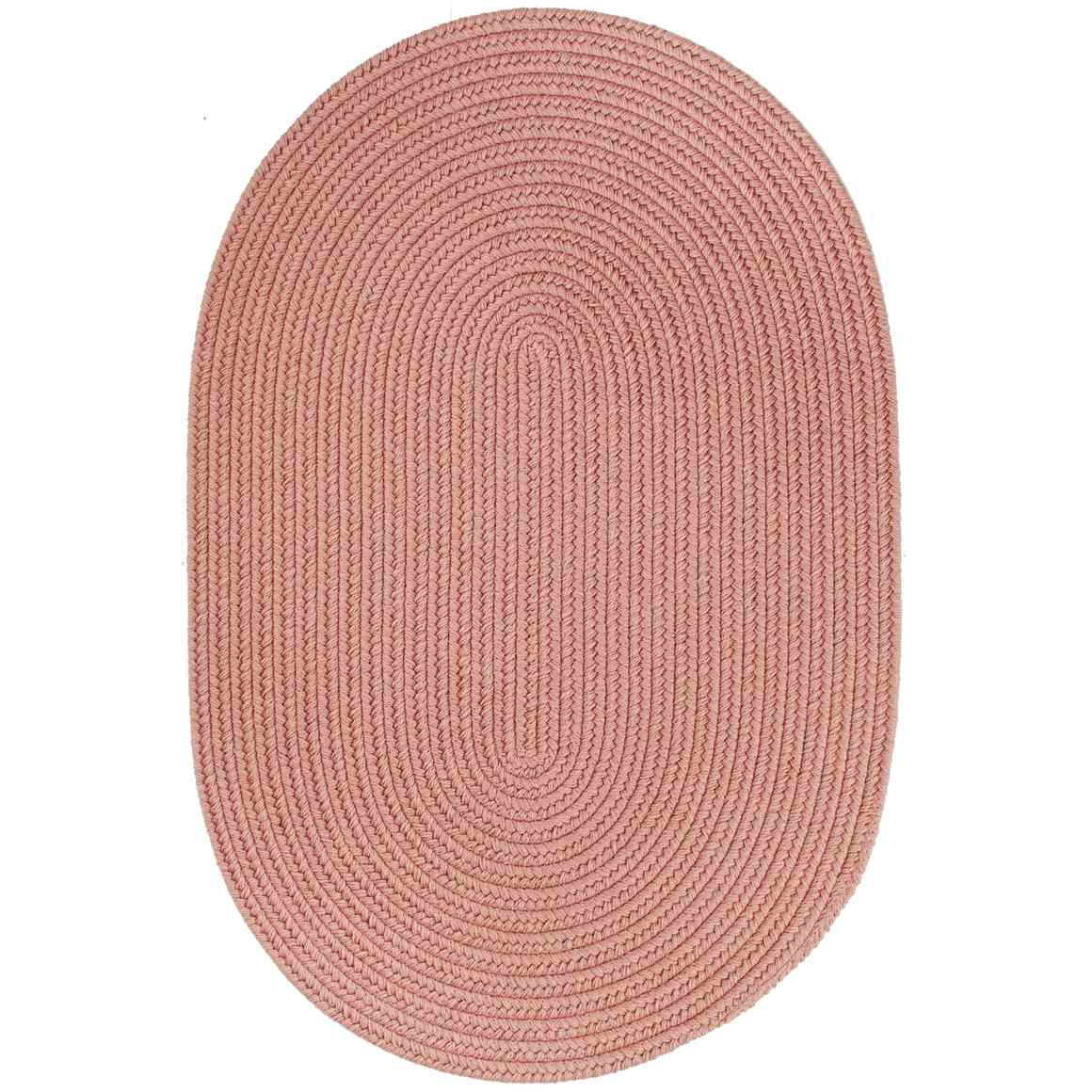 Wool Solids Braided Oval Reversible Area Rugs