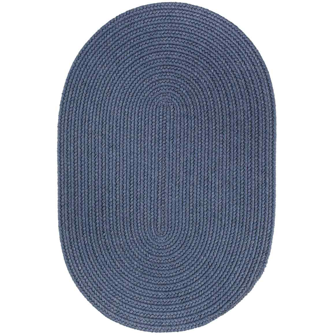 Wool Solids Braided Oval Reversible Area Rugs