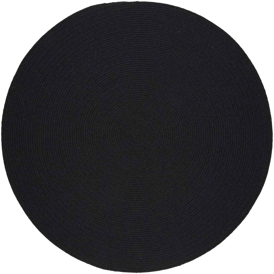 Wool Solids Braided Round Area Rugs