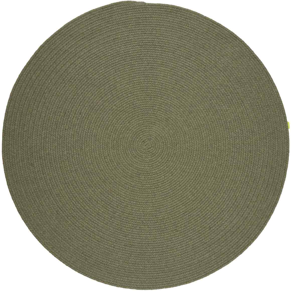 Wool Solids Braided Round Area Rugs