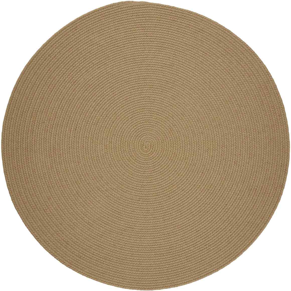 Wool Solids Braided Round Area Rugs
