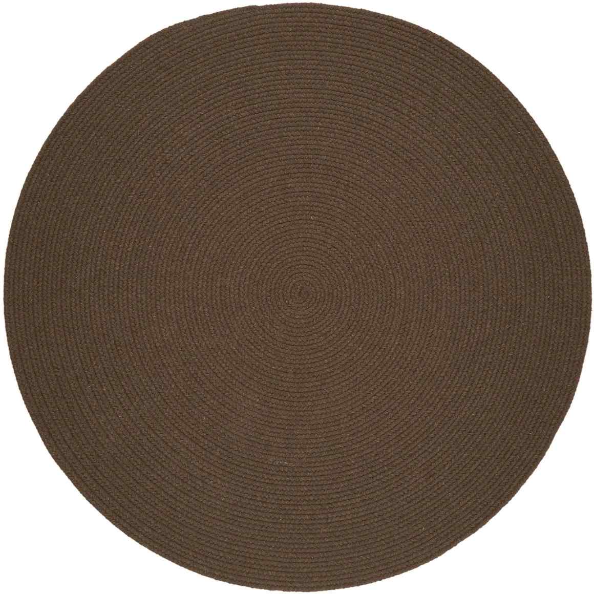 Wool Solids Braided Round Area Rugs