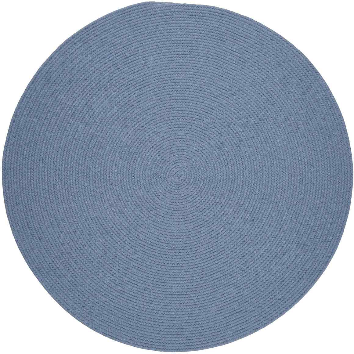Wool Solids Braided Round Reversible Area Rugs