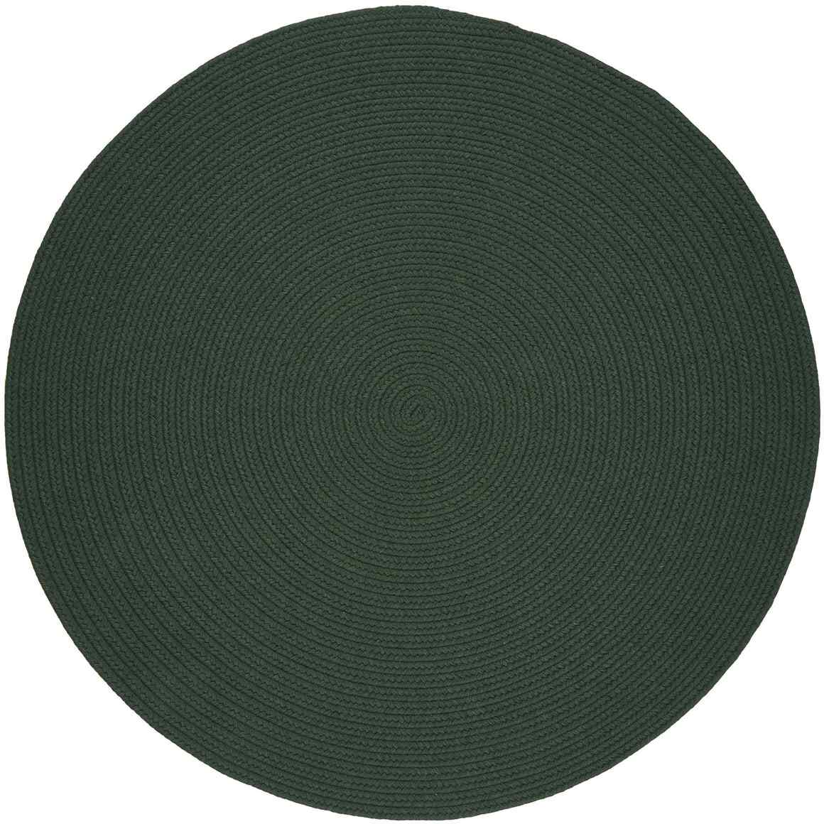 Wool Solids Braided Round Reversible Area Rugs