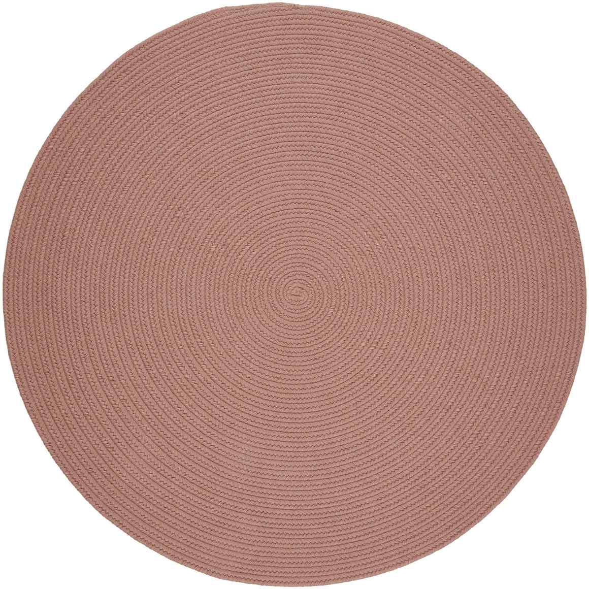 Wool Solids Braided Round Reversible Area Rugs