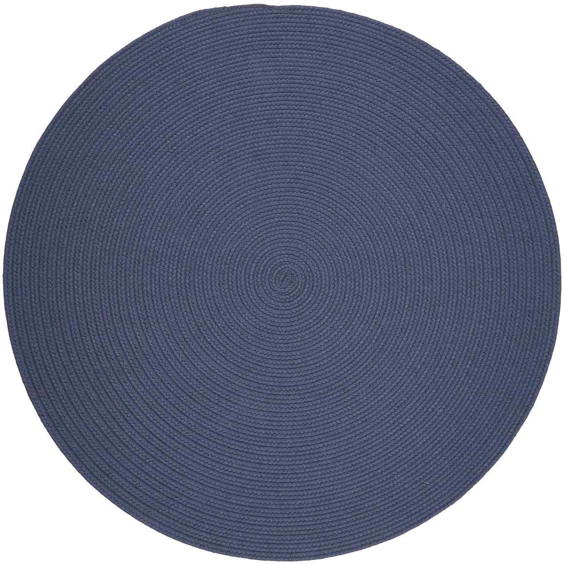 Wool Solids Braided Round Reversible Area Rugs